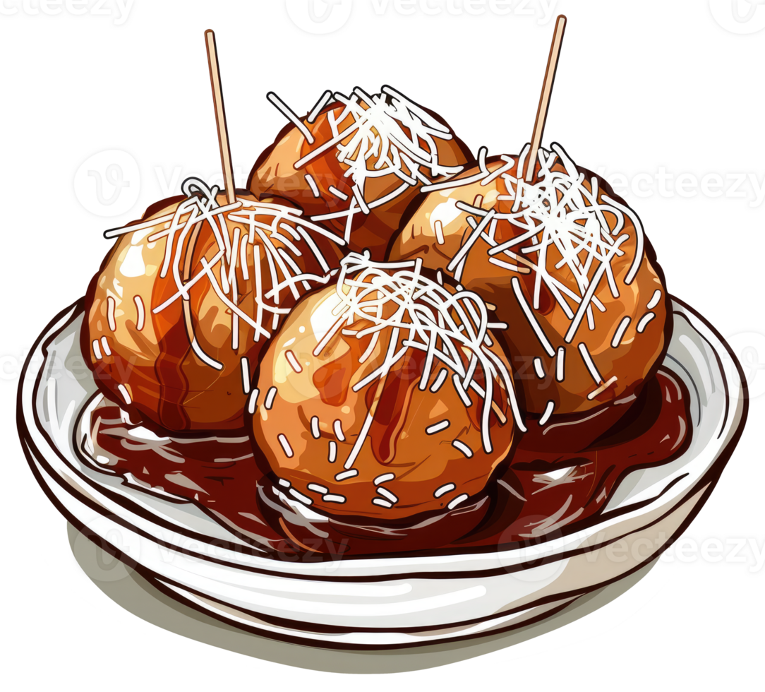 Appetizing dessert balls with grated topping served on a plate png
