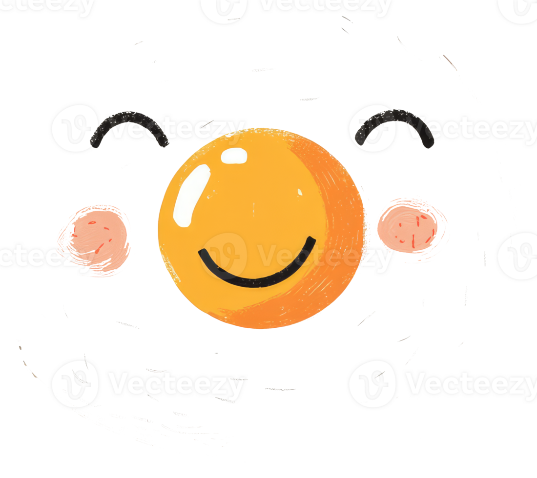 A smiling egg character with cute rosy cheeks is shown png