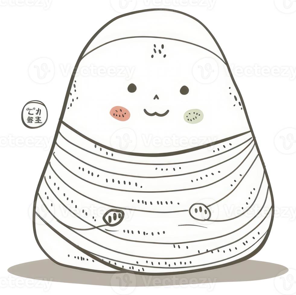 An adorable cartoon character shaped like a wrapped food item png
