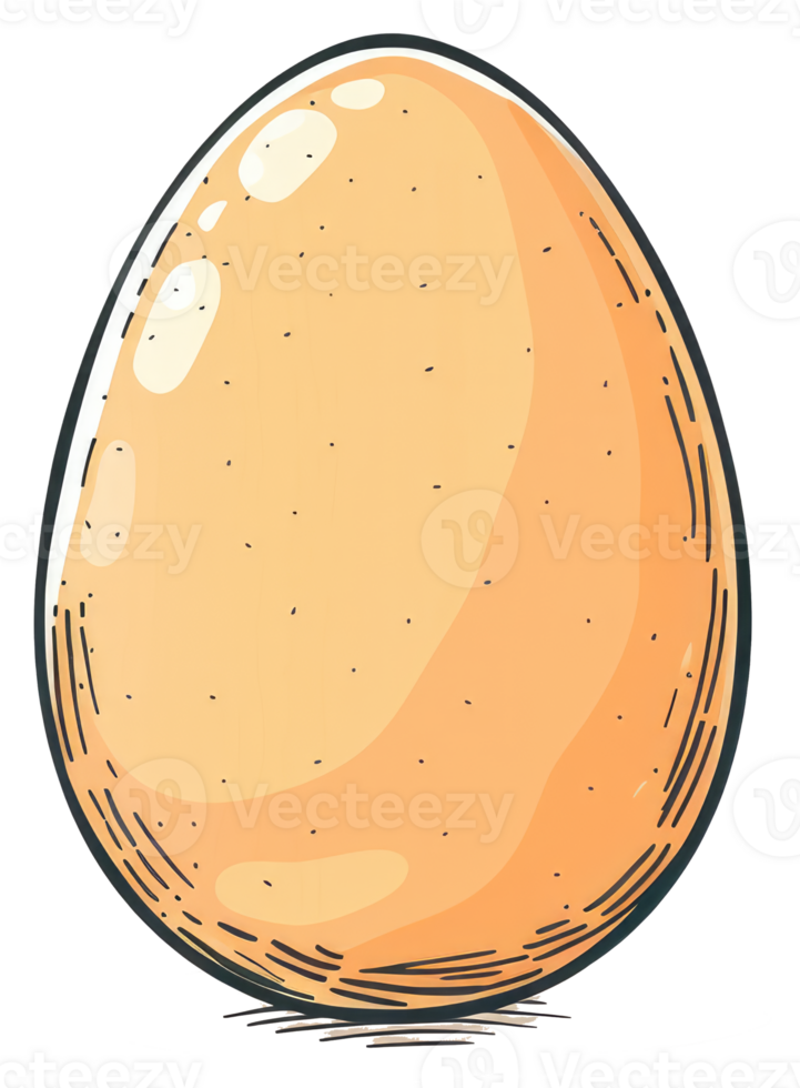 A single egg illustration showing the shell and its coloring details png