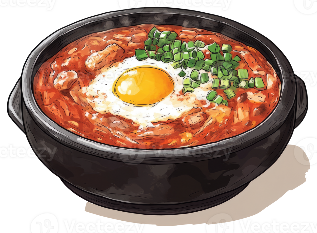 An illustration of a bowl filled with a delicious stew png