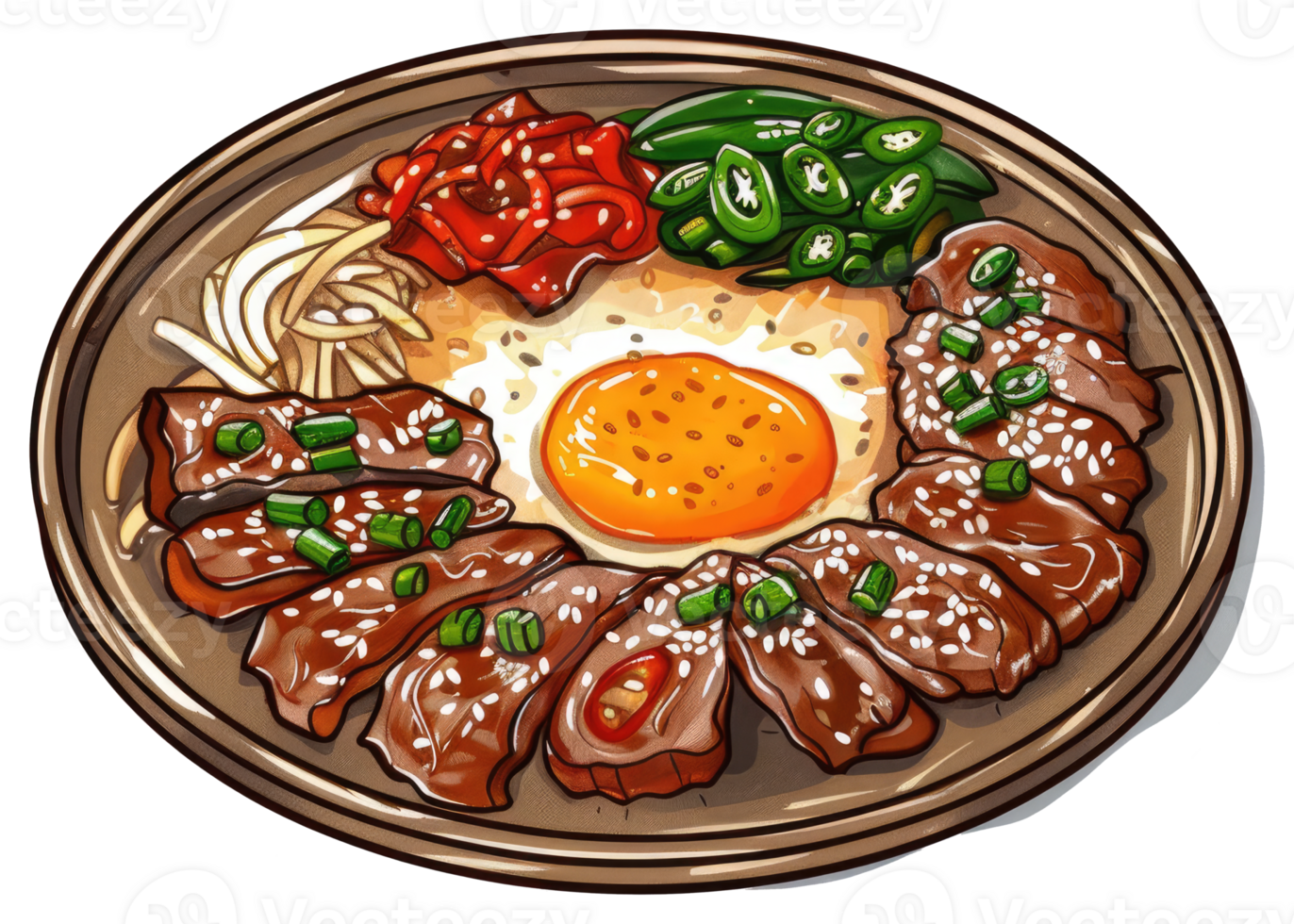 An artistic depiction of a delicious meal served on a plate png