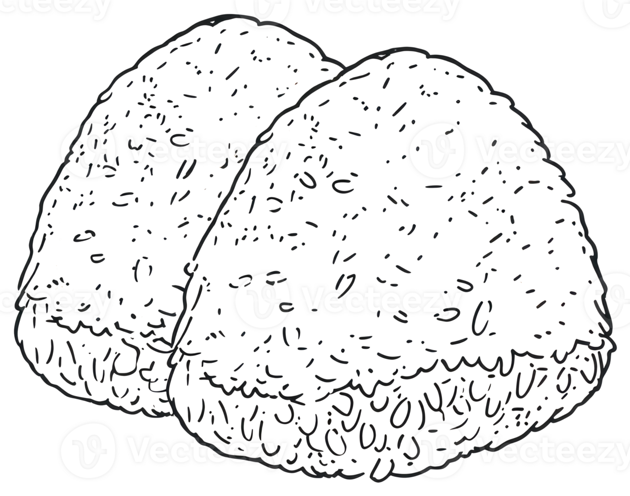 Two rice based food items are next to each other png