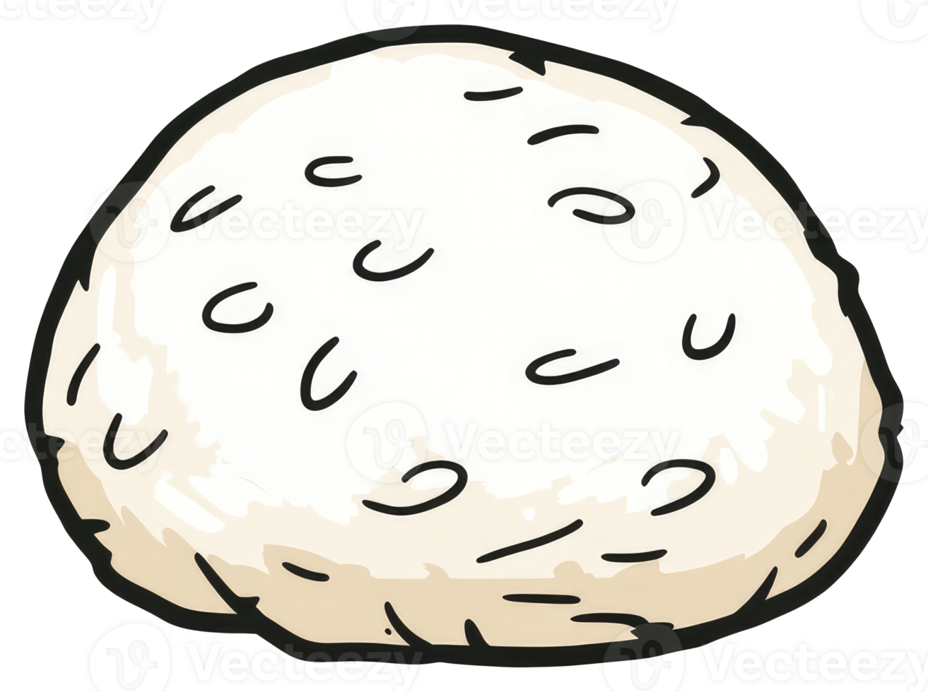 An Oval White Object With Black Decorative Curved Lines png