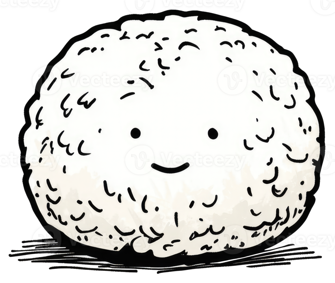 A Friendly Round White Animated Character With Simple Facial Features png