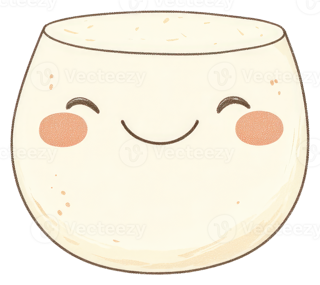 A smiling cartoon character inside a glass container happily shows a face png