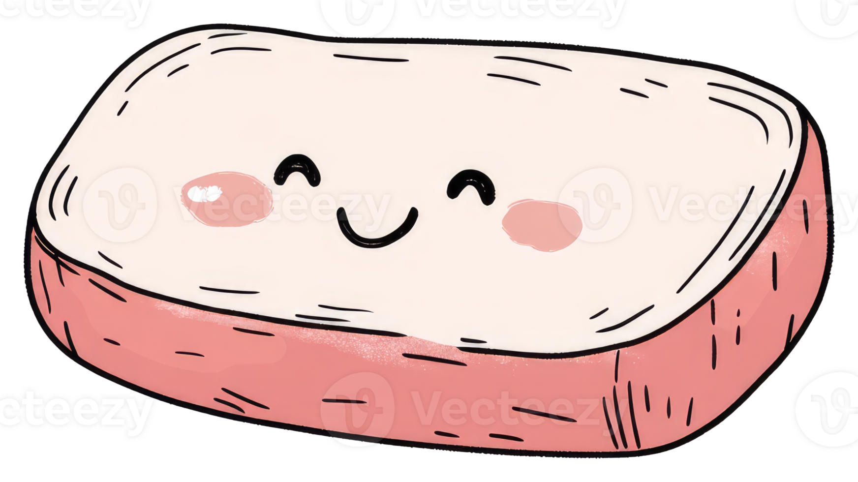 A happy animated food item with a smiling cheerful face png