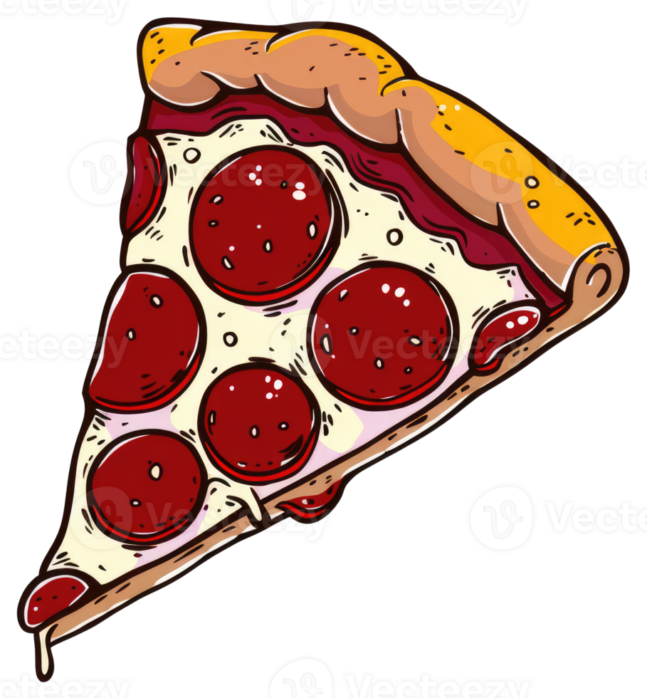 A single slice of pizza with pepperoni toppings is visible png