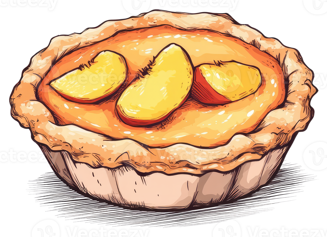 A Delicious Fruit Tart Decorated With Fresh Slices On Top png