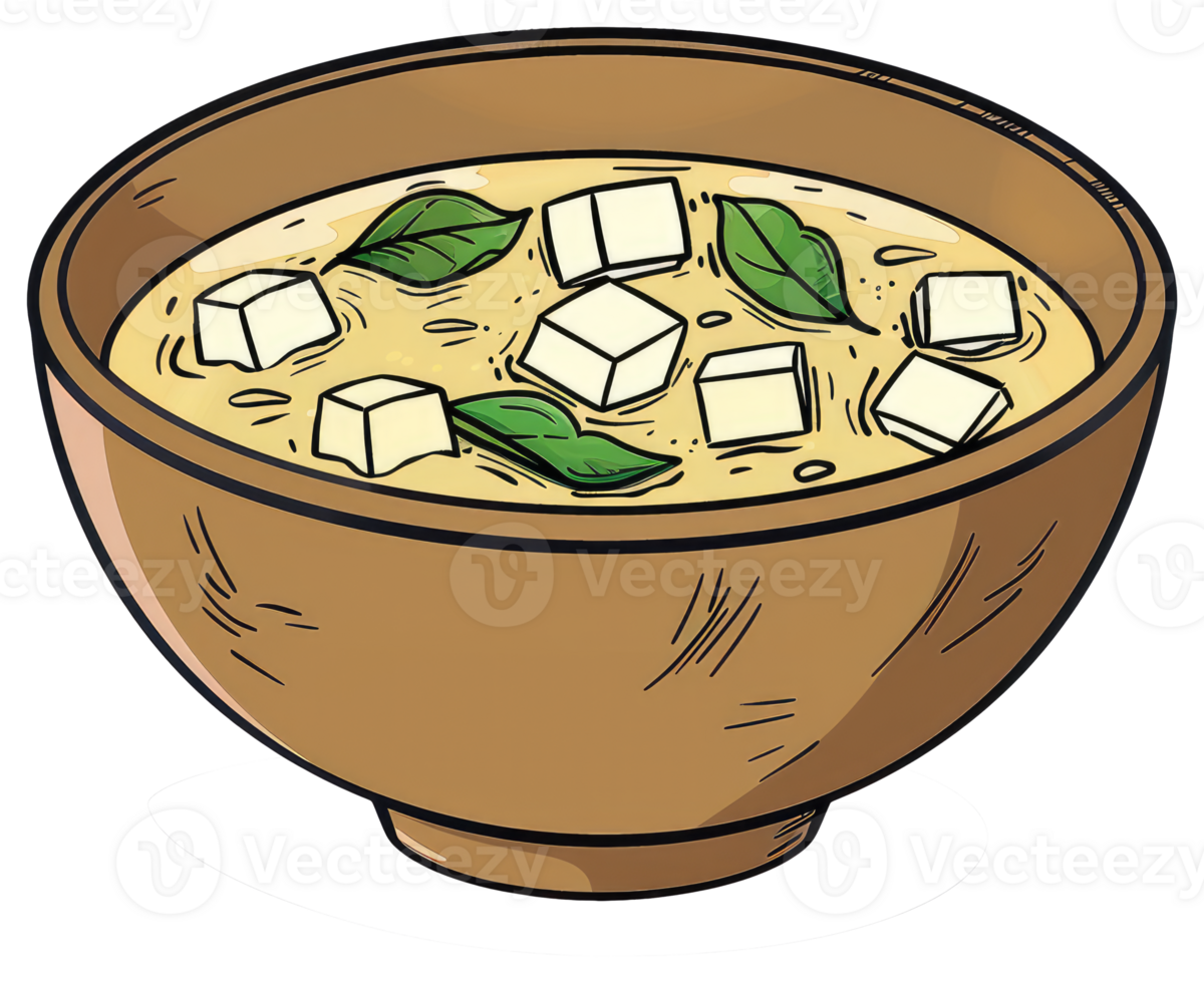 An illustrative cartoon image of a bowl of delicious soup png