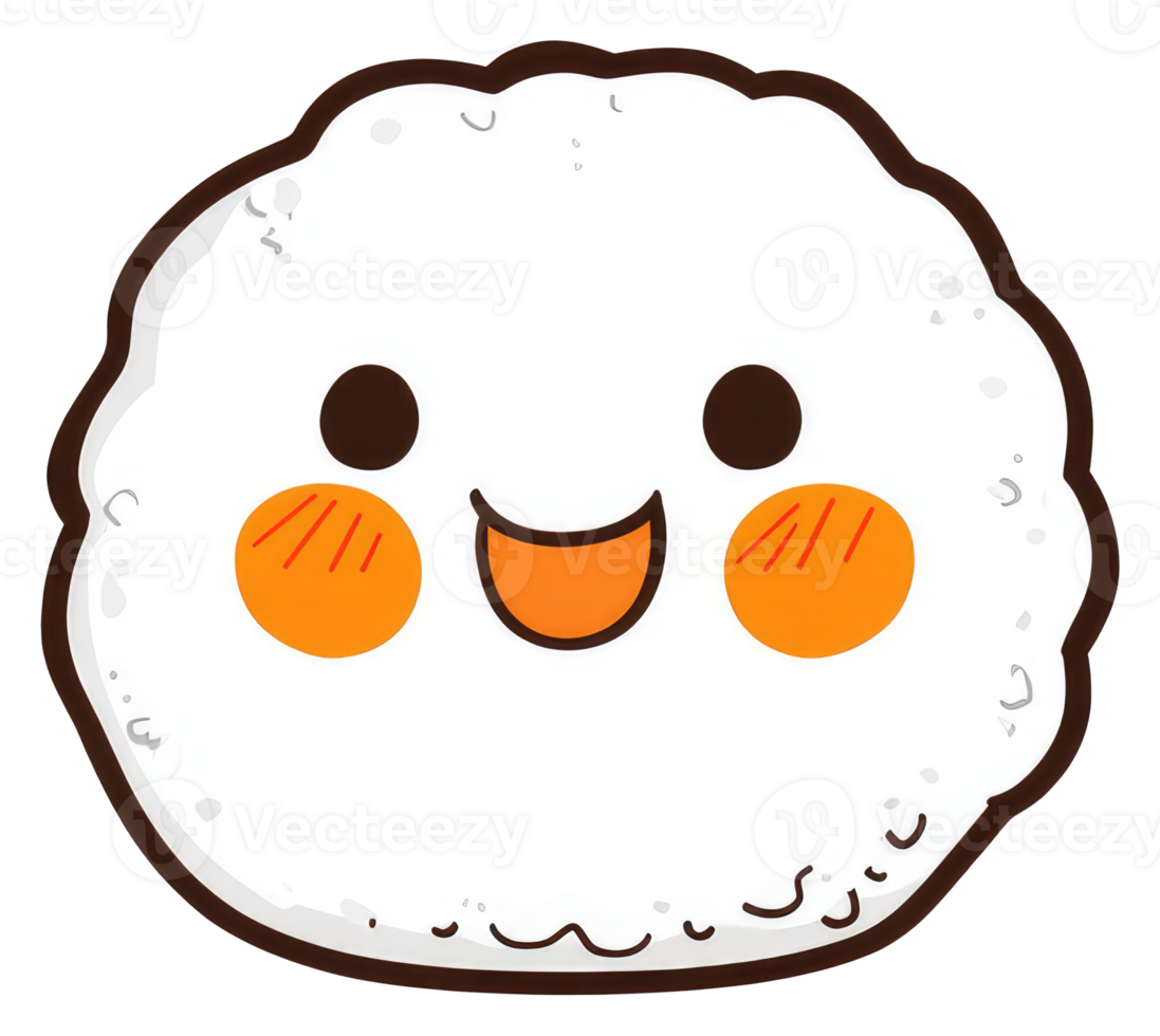 A friendly cartoon character with a joyful facial expression png
