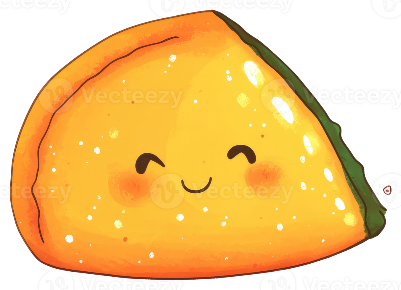 An adorable cartoon of a food item with a cheerful expression png