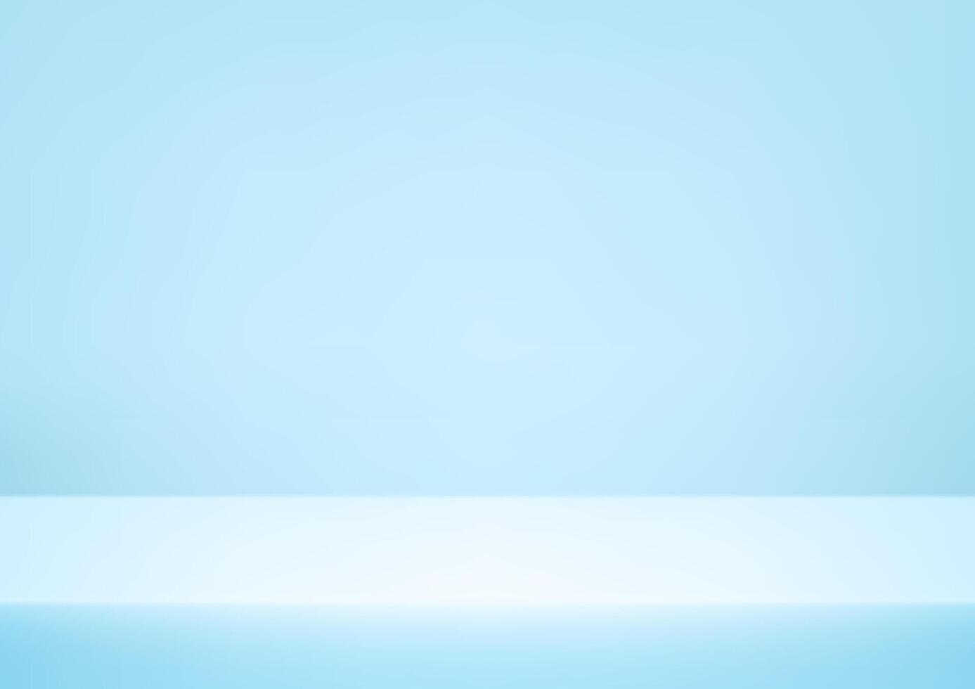 Empty blue studio background. Empty Room Studio with table. Space for selling products, backdrop, wallpaper, background, text. Empty room with light effect. Gradient table. illustration. vector