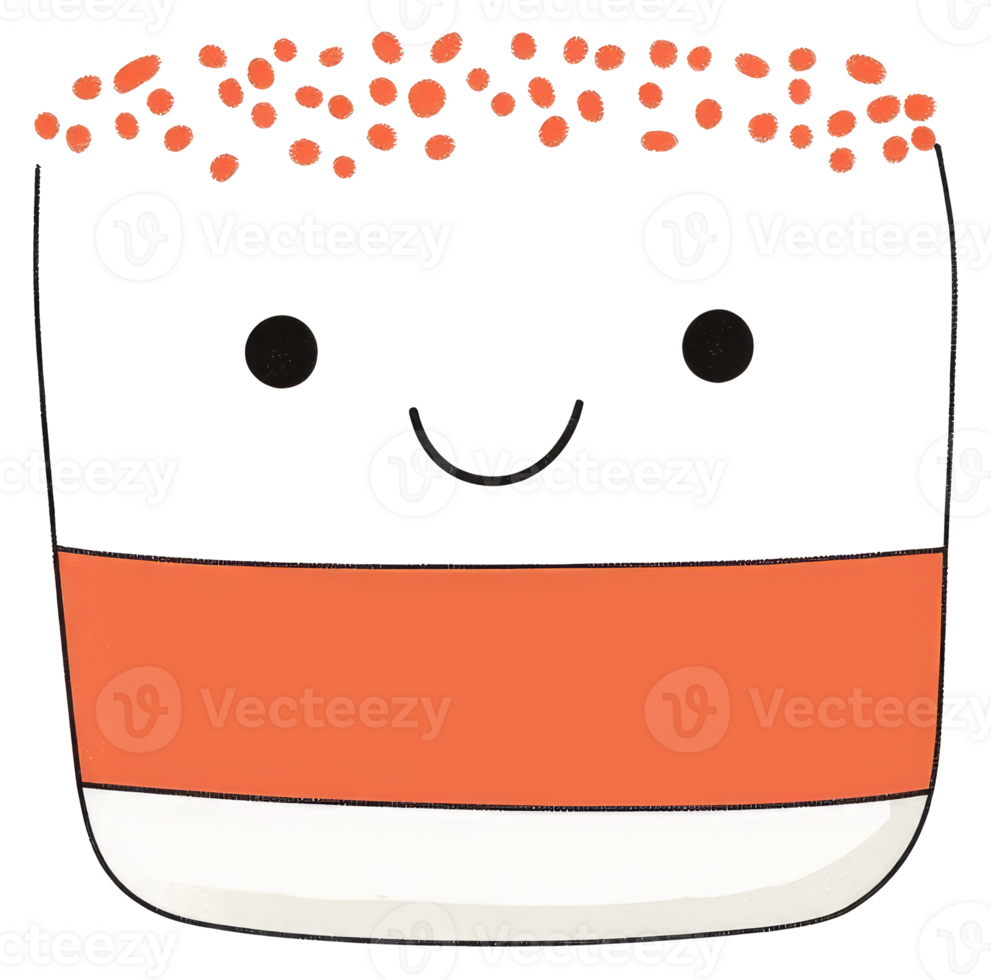 A happy cartoon character drink with a smile on its face png