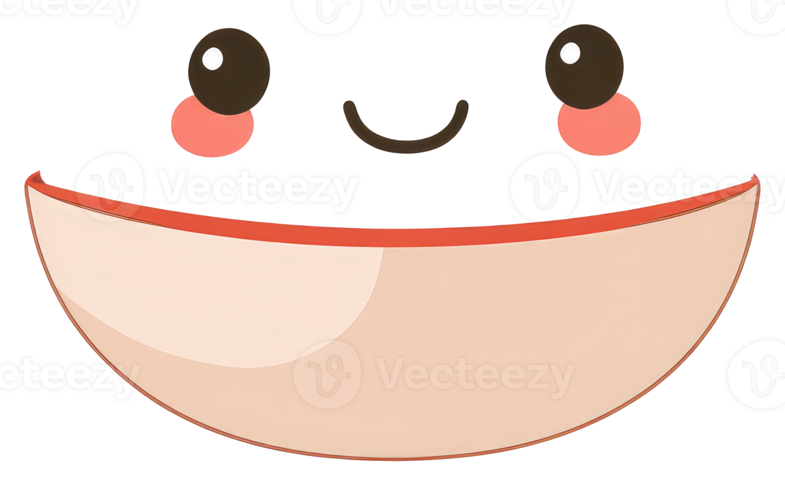 A smiling bowl character with eyes and rosy cheeks is visible png