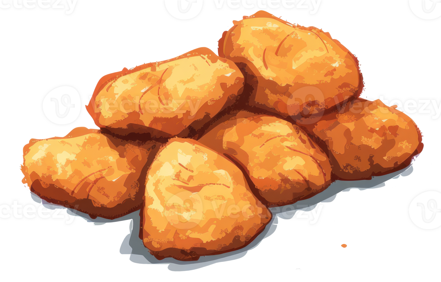 A Pile Of Fried Crispy Food Nuggets Ready For Consumption png