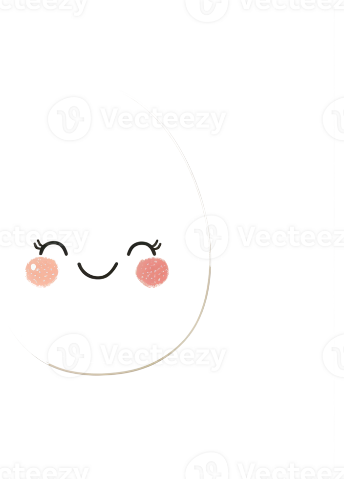 Smiling animated face within a rounded outline is visible png