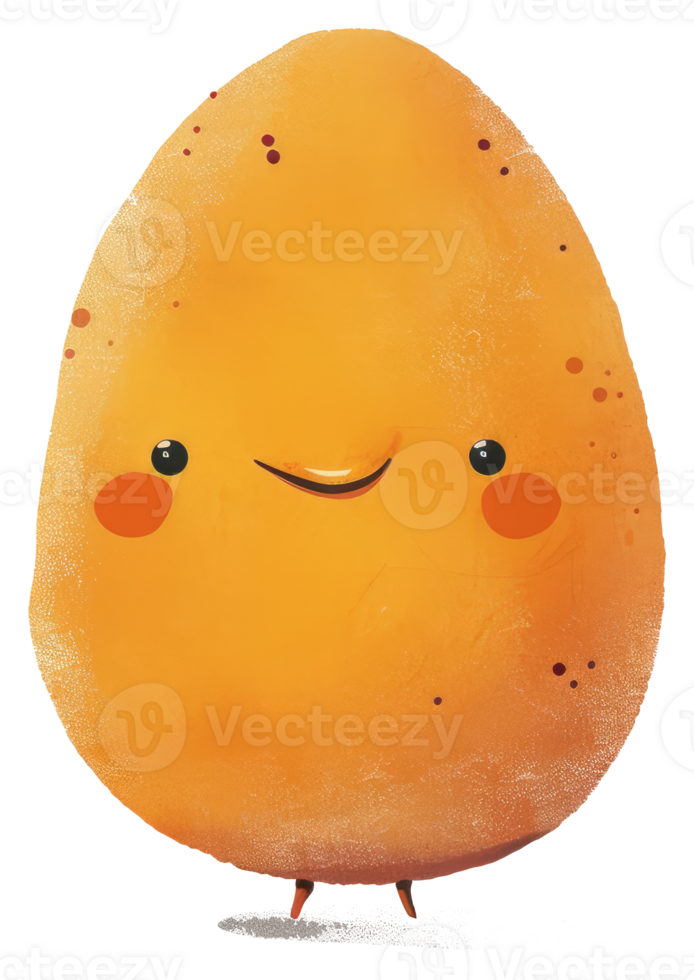 A charming cartoon depiction of a happy potato character png