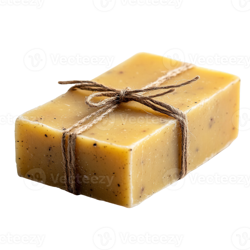 Natural Soap Bar with Herbal Extracts Isolated on Transparent Background png