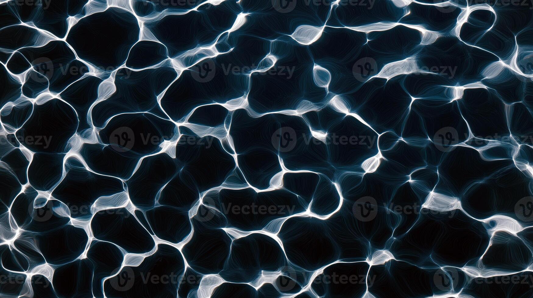 Abstract glowing fluid network with interconnected lines on a dark background, resembling liquid or energy flow photo