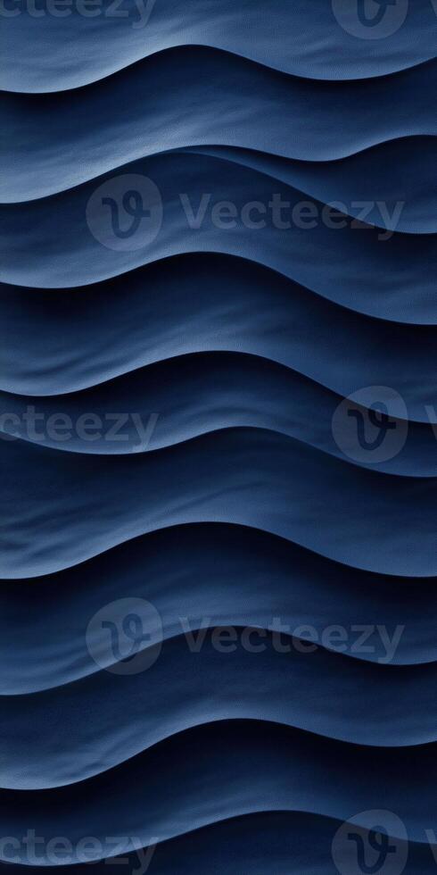 Dark Blue 3D Wavy Texture Abstract Design for Mobile Wallpaper photo