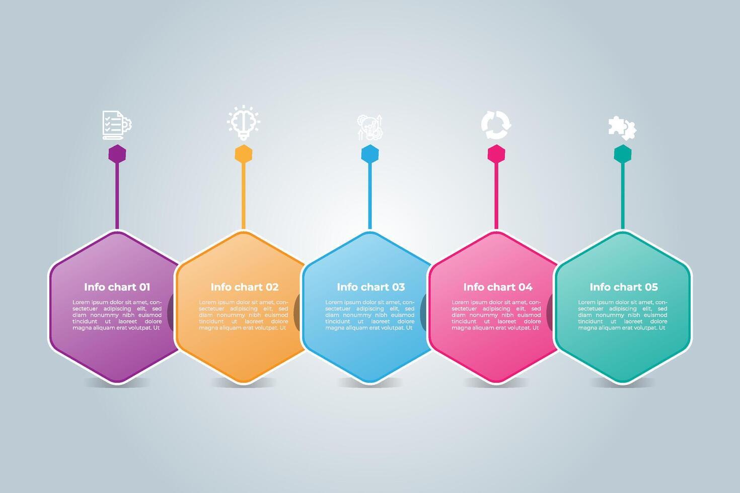 Polygon style business infographic design. vector