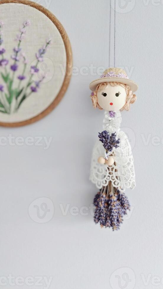 Crocheted doll with dried lavender exudes rustic flair photo