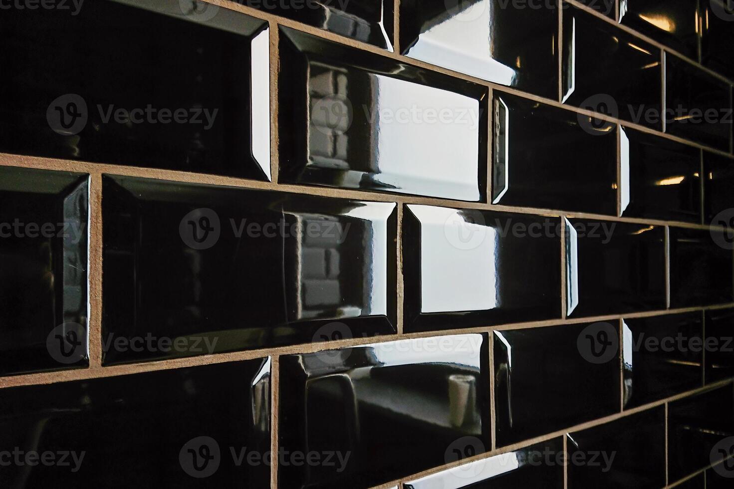 Black tile highlights modern interior concept photo