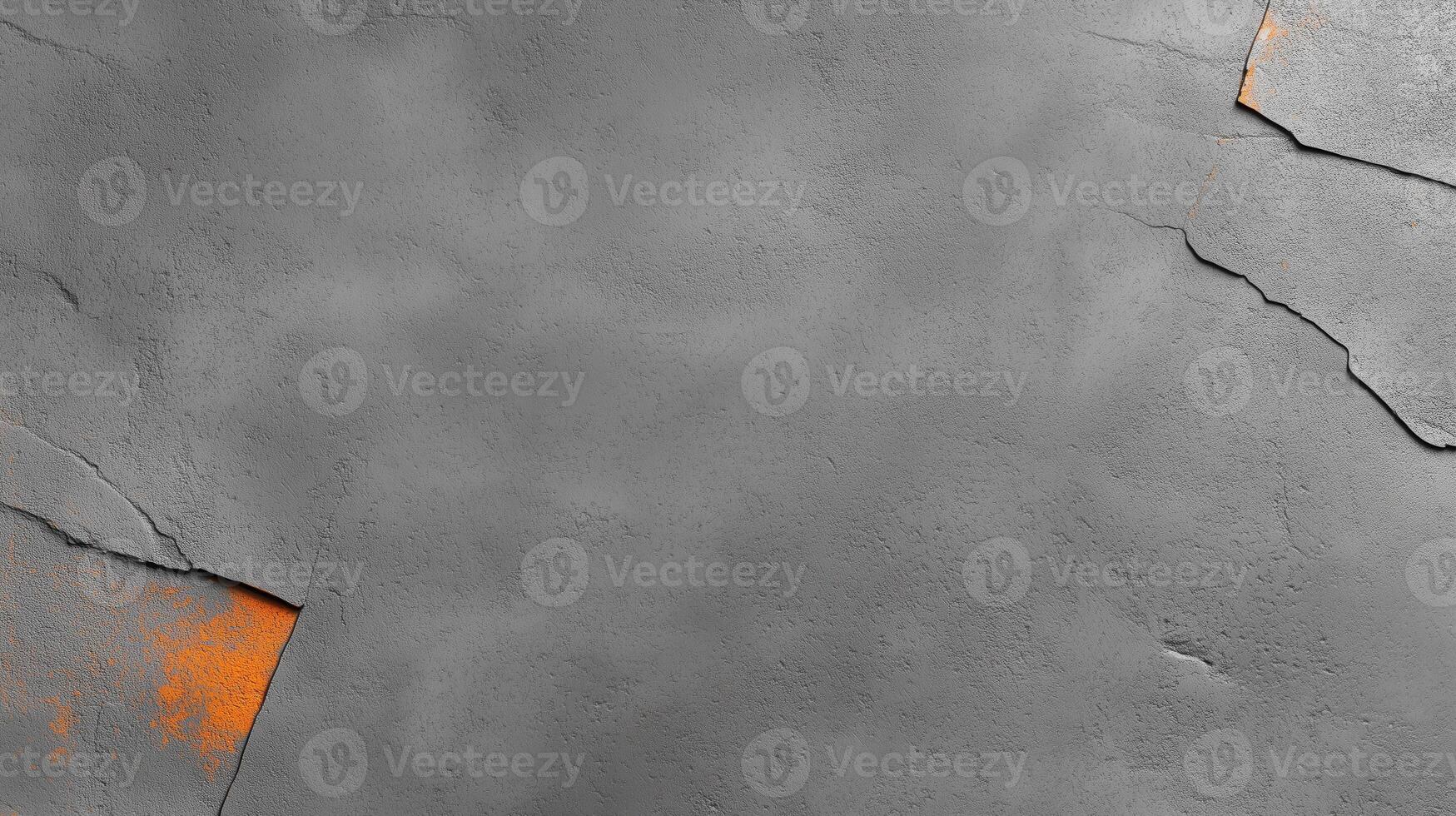 Cracked Gray Wall Texture, Rough and Minimalist Concrete Surface for Background Use photo