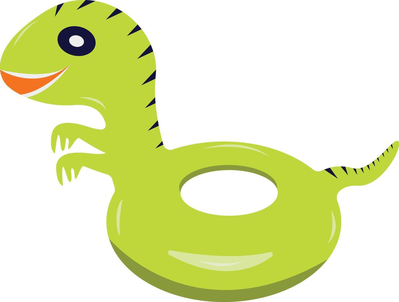 Illustration of inflatable Swimming Ring Isolated on White Background. vector