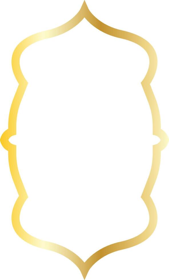 Golden Islamic Frame Decoration with Elegant Design vector