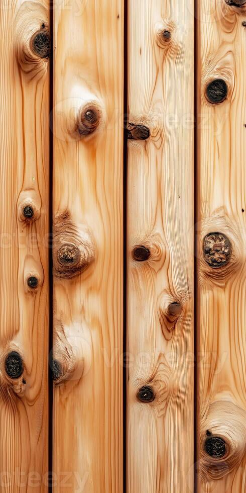 Natural Wooden Texture with Knots, Perfect for Rustic Backgrounds and Interior Design Elements photo