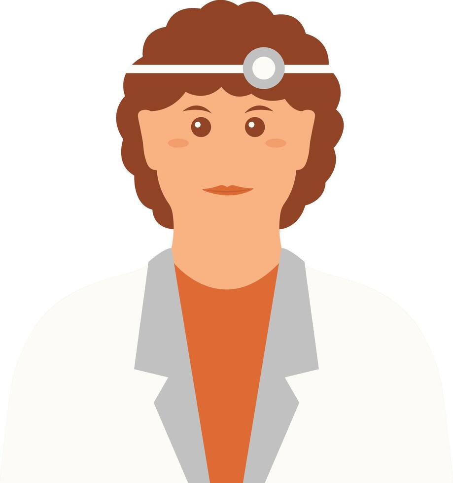 Woman Doctor Character with Flat Design vector