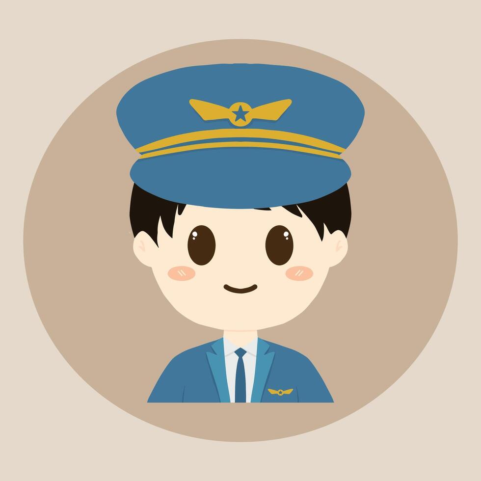 pilot profession element icon design vector
