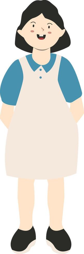 Girl Kids Illustration Isolated on White Background vector