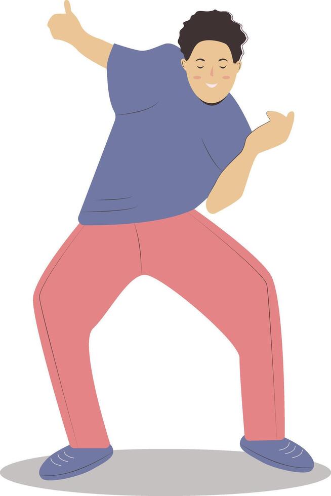 Street Dancer Male Character with Flat Design vector