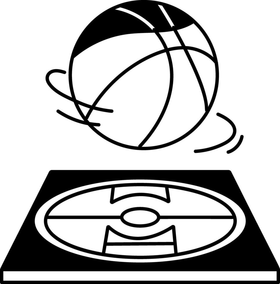 Doodle style illustration of basketball game vector