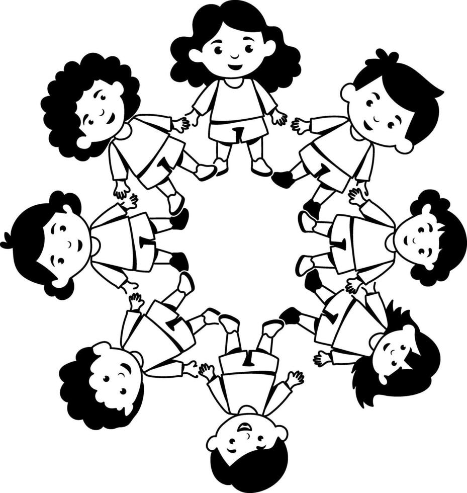 Kids day illustration in glyph style vector