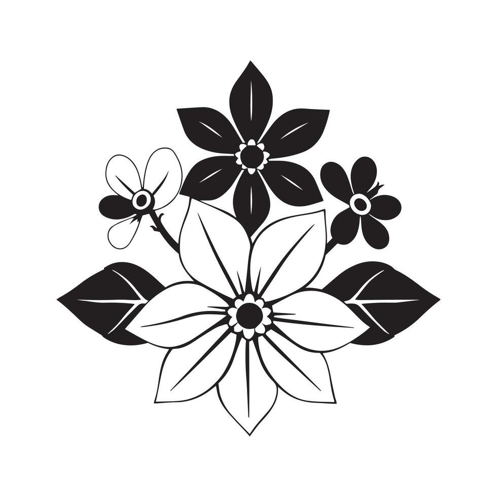 Minimalist Floral Logo with a Sophisticated and Clean Aesthetic vector
