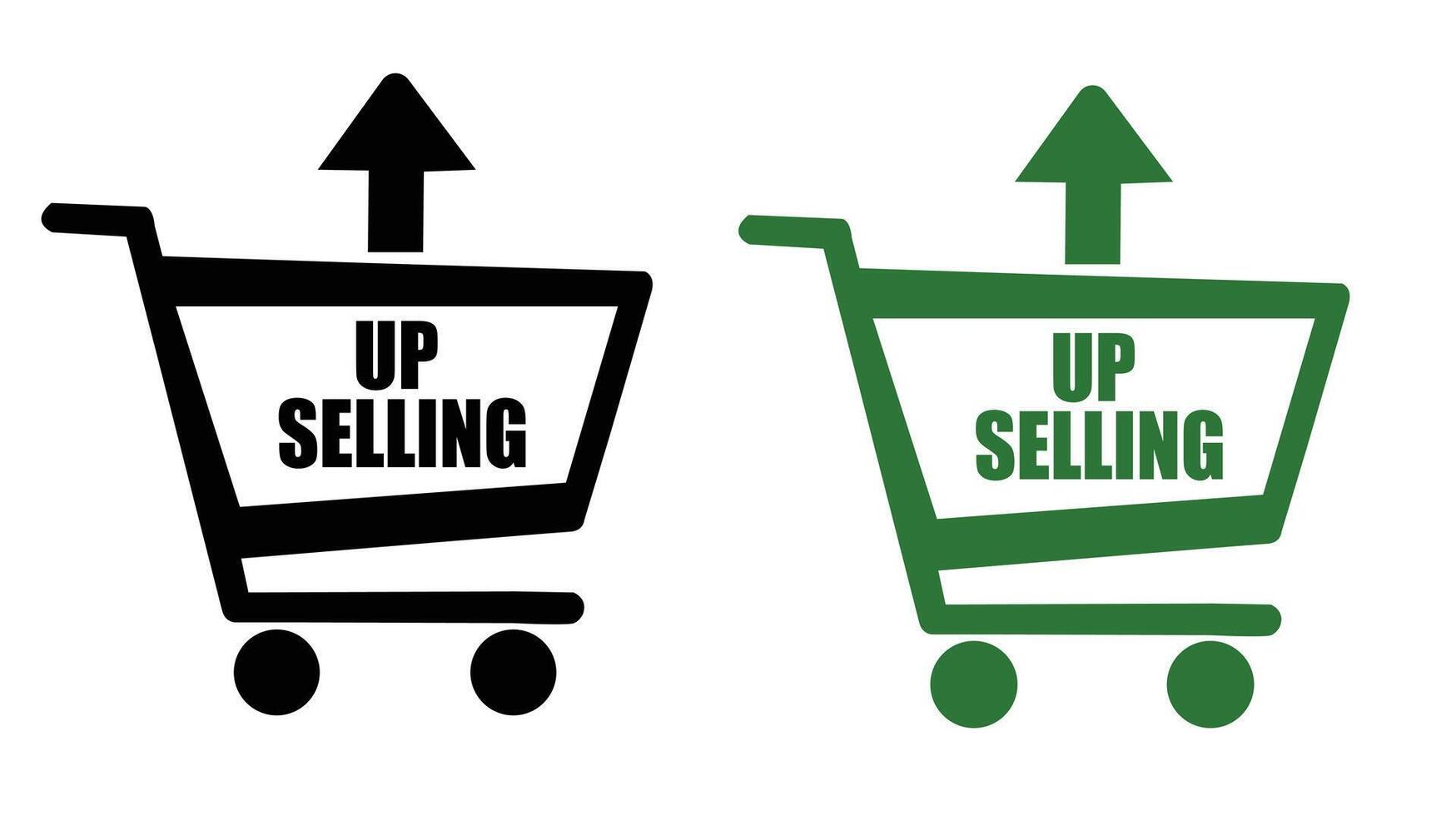 Upselling Shopping Cart Icon vector