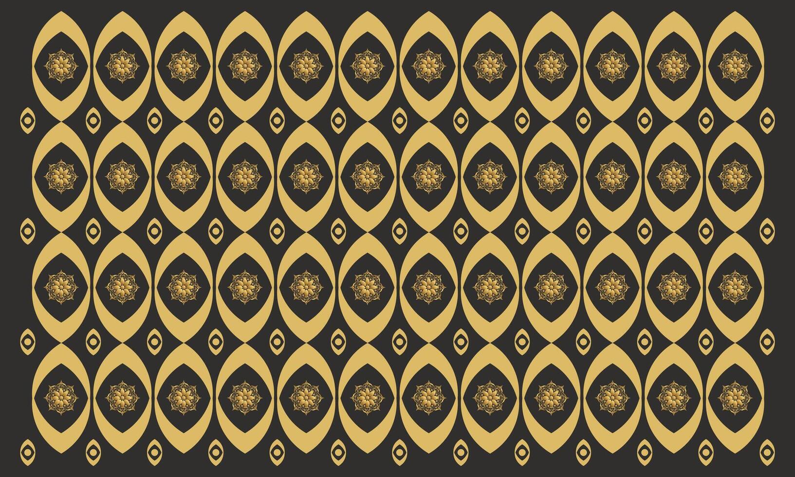 Luxury Gold Ornate Pattern Design Islamic Gray Background vector