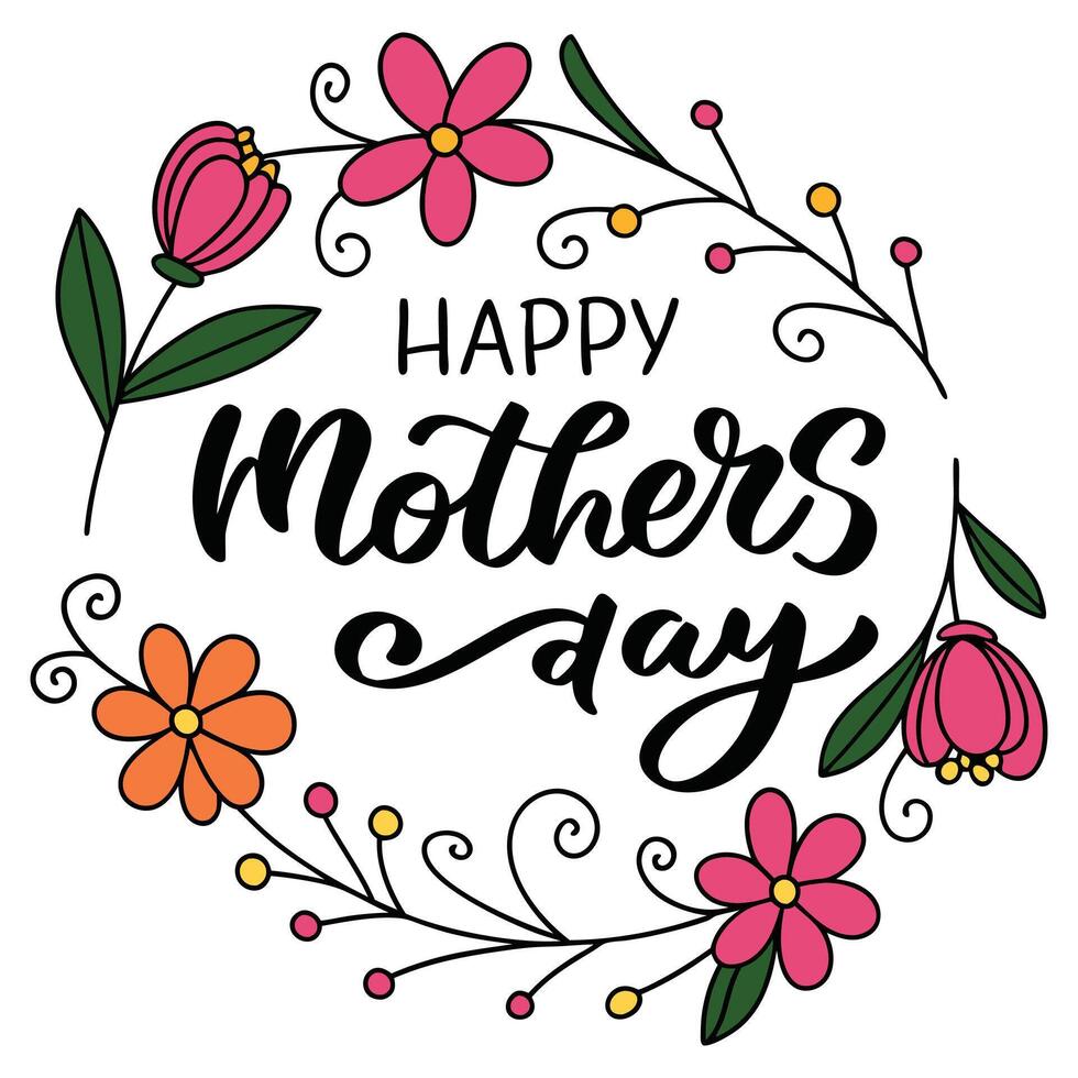 Happy Mothers Day Card design vector