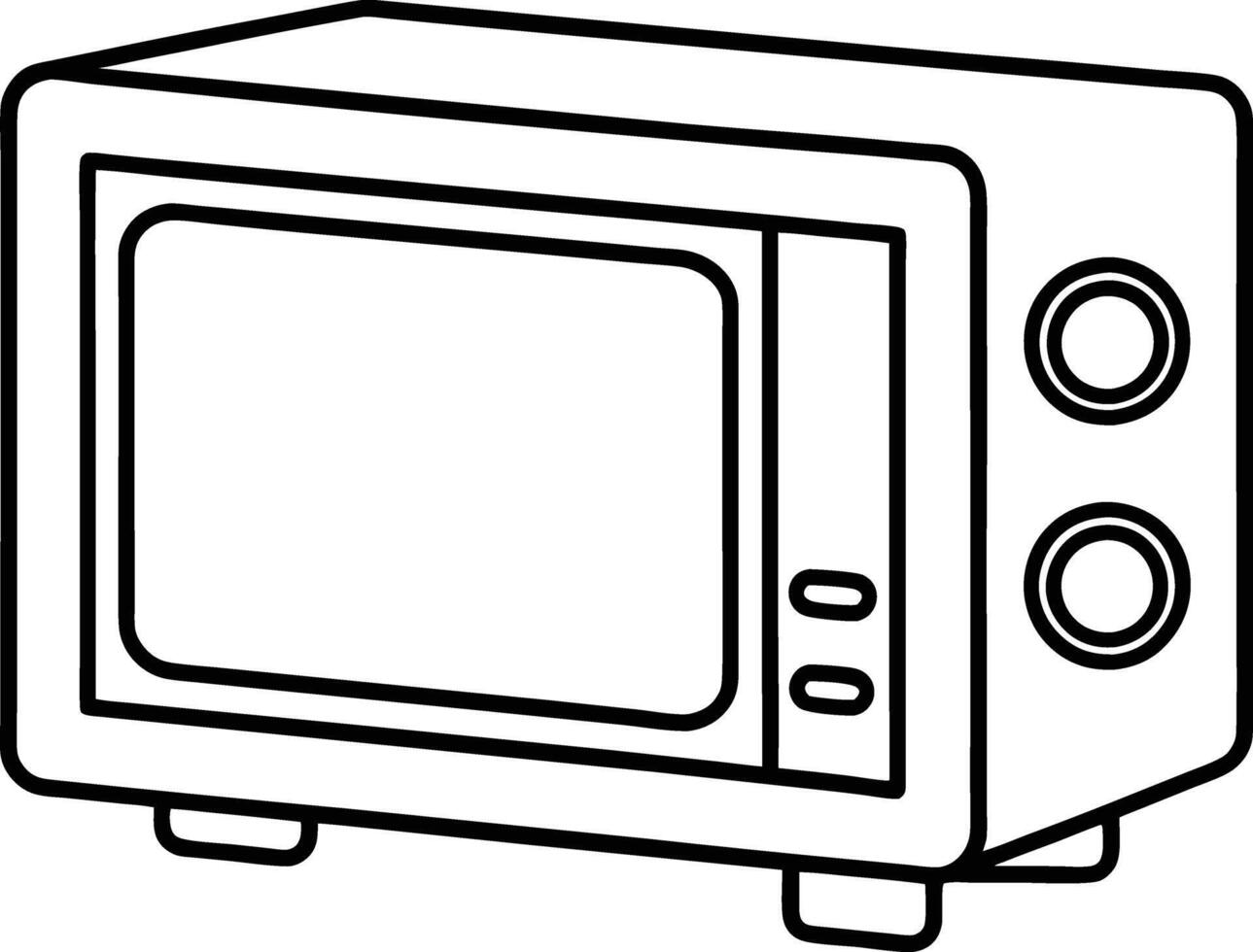 line art design of a oven vector