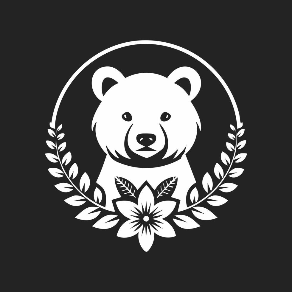Bear with Flower Arrangement vector