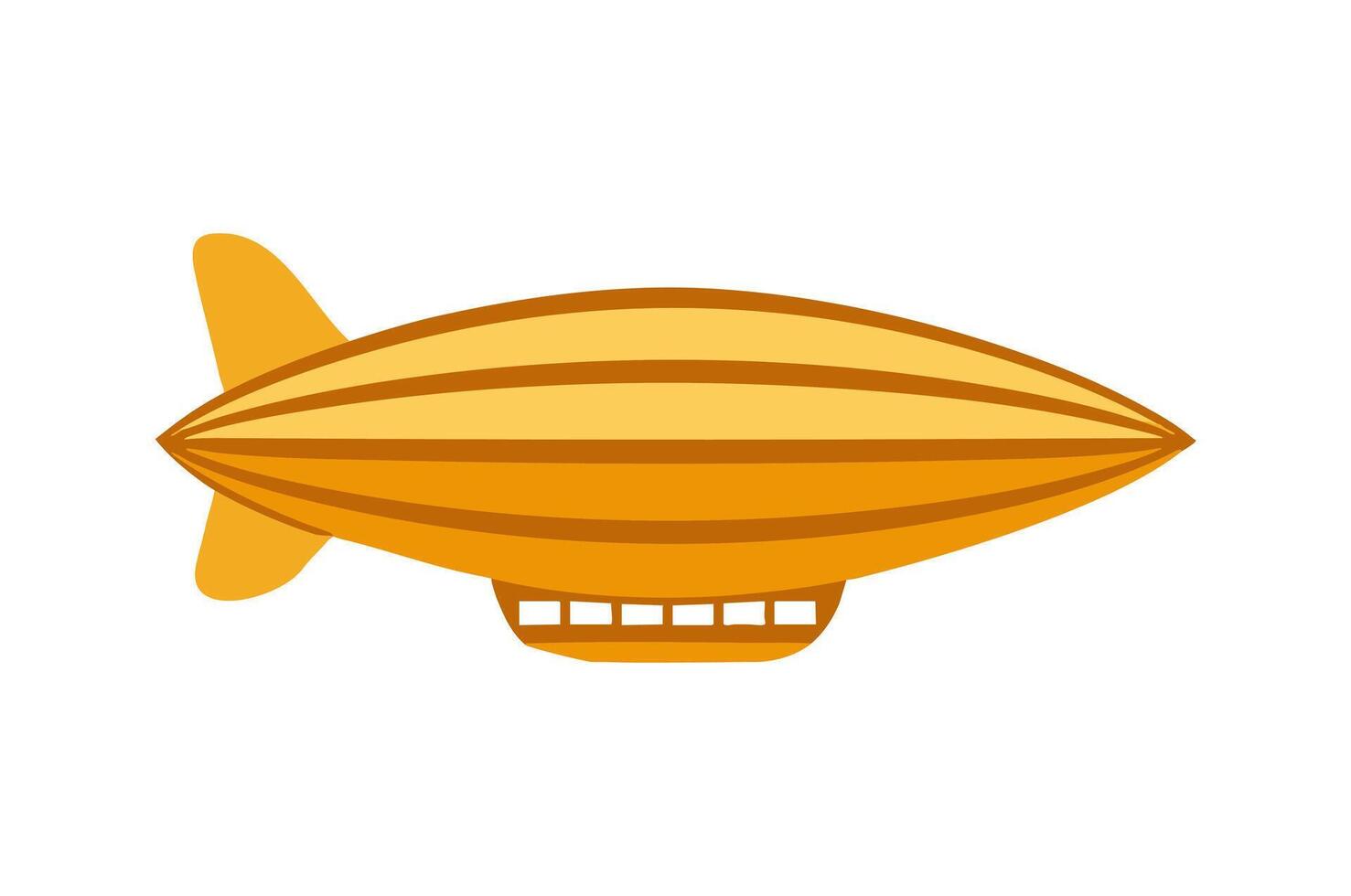 Simple Zeppelin Aircraft Icon vector