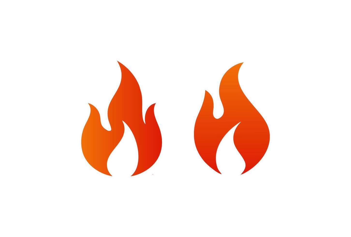 Simple Fire Flame Icon vector