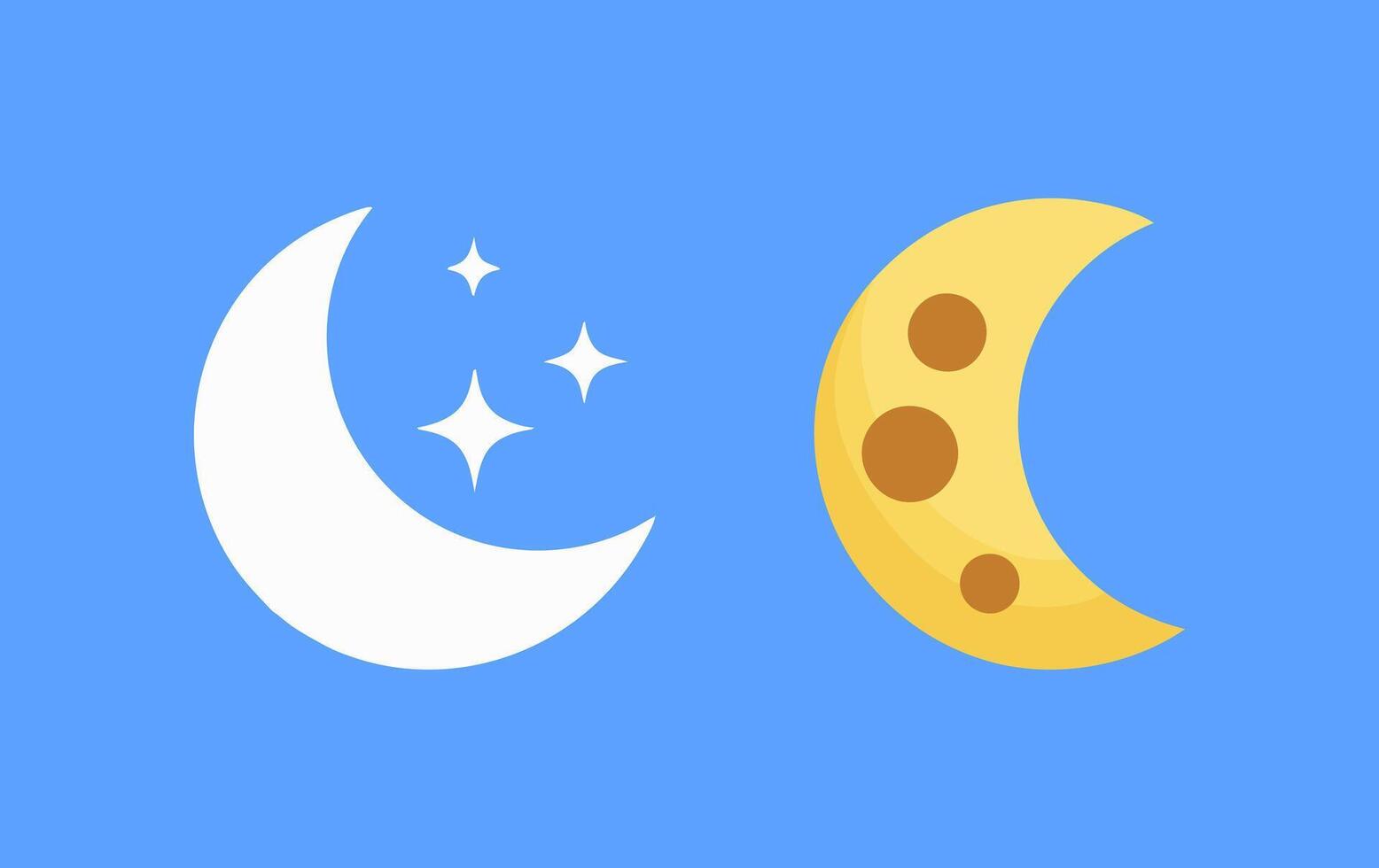 Clean Moon Night Icon vector