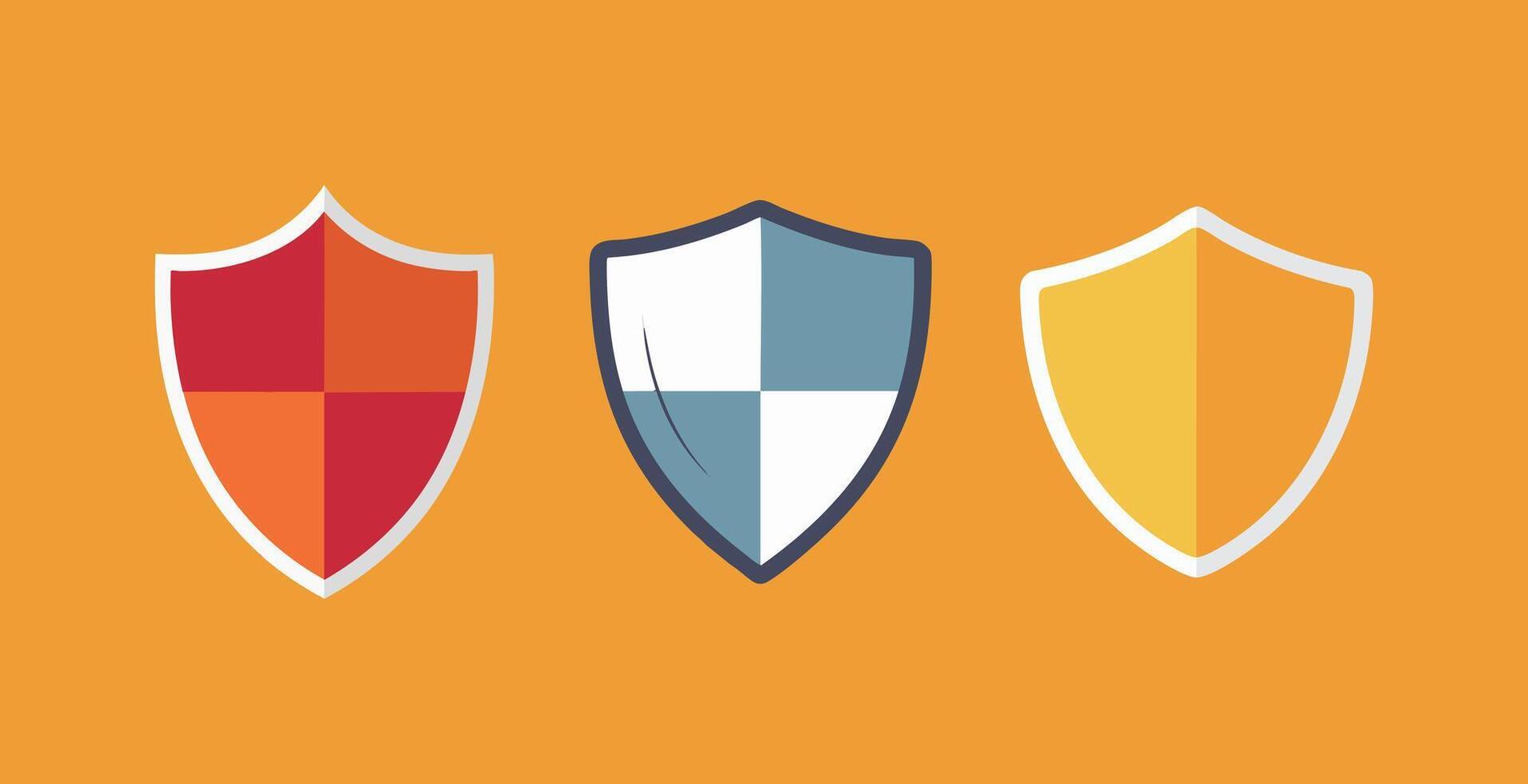Minimalist Shield Protection Icon vector