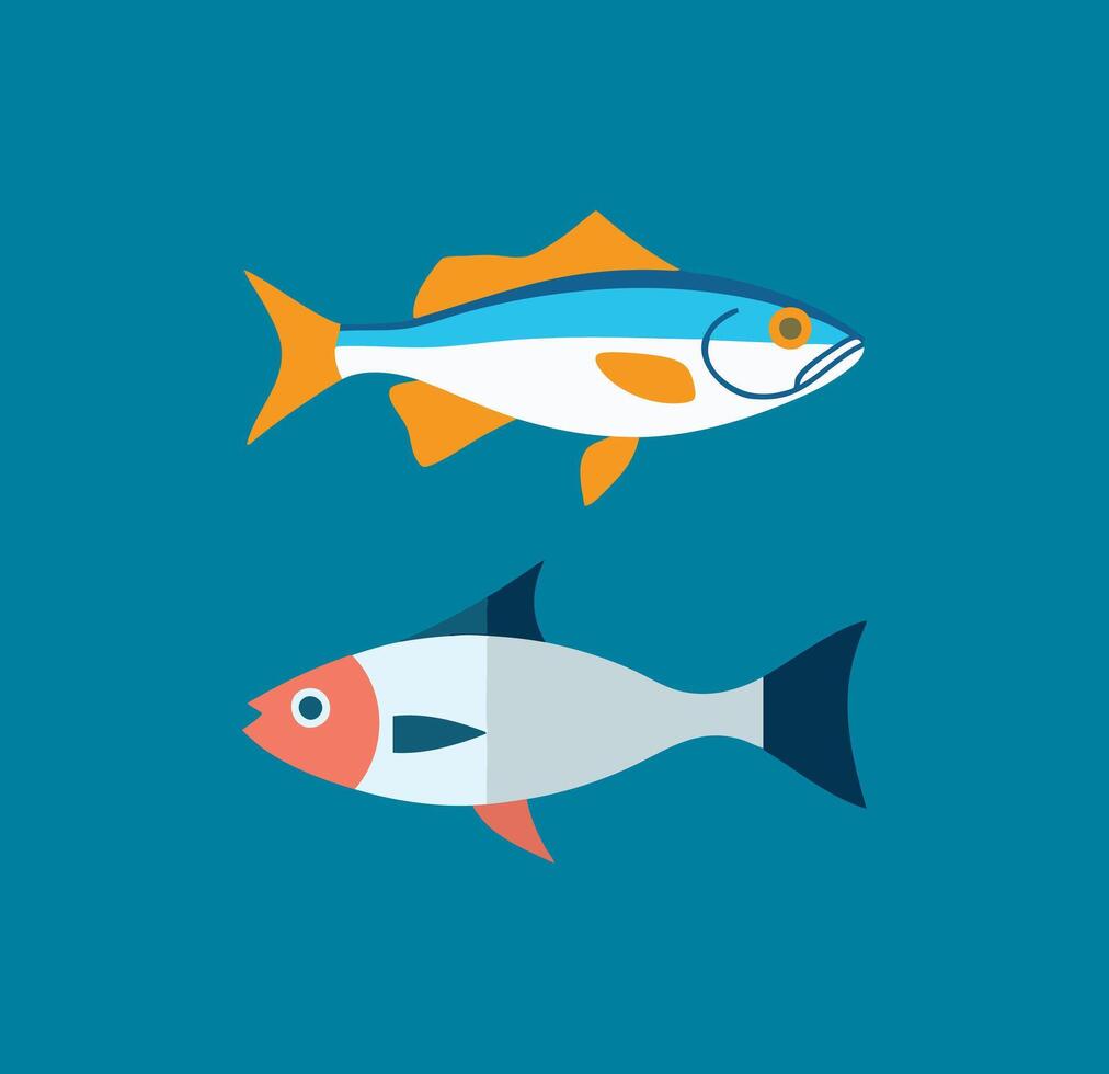 Sleek Fish Marine Icon vector