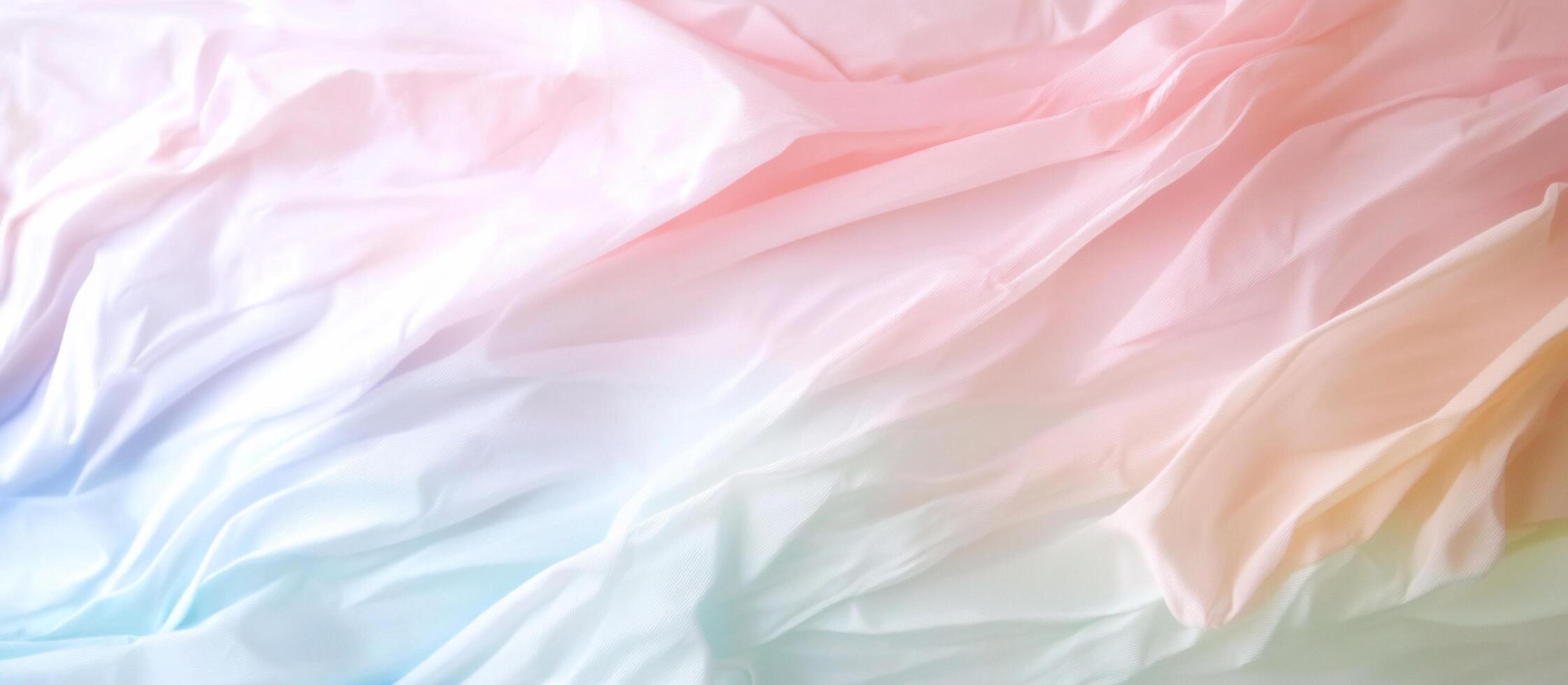 Soft, pastel-colored fabric draped gracefully, creating a serene atmosphere. photo